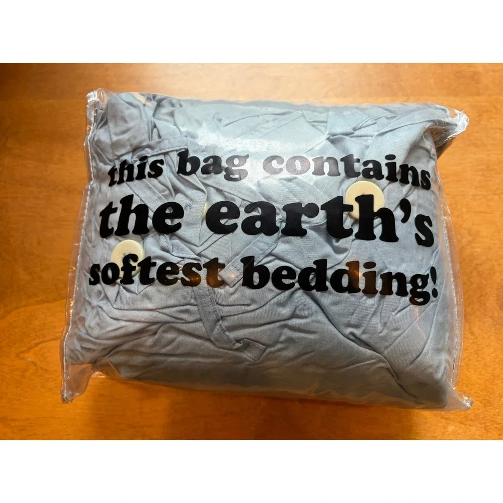 Buffy Breeze Duvet Cover Queen Light Blue Eucalyptus Lyocell Cooling Bedding